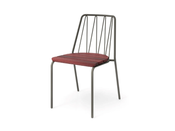 ROUSSEAU - Steel and wood chair by Nola Industrier - view 2